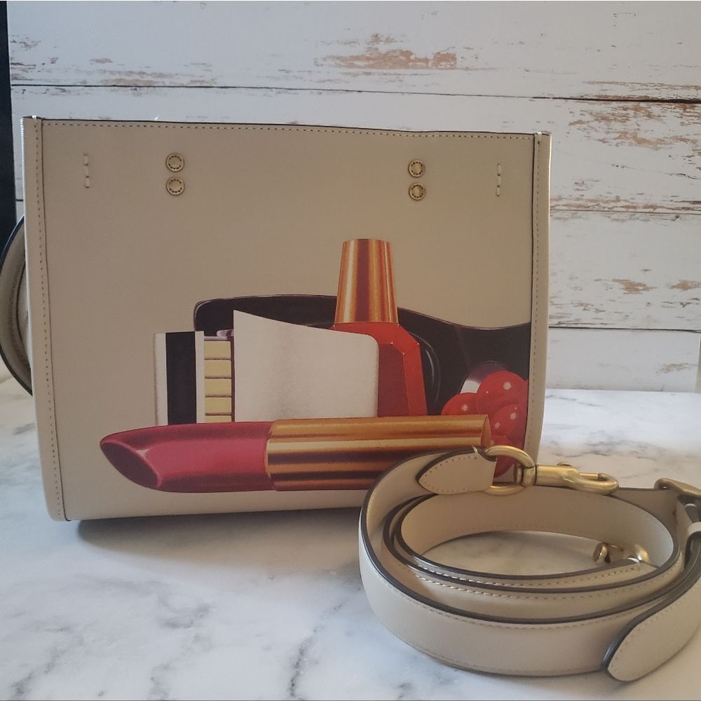 RETAIL Coach Cream Smooth Leather Rogue 25 X Tom Wesselmann  Cosmetics Print - Picture 11 of 16